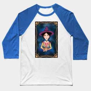 Brunette capricorn witch Baseball T-Shirt